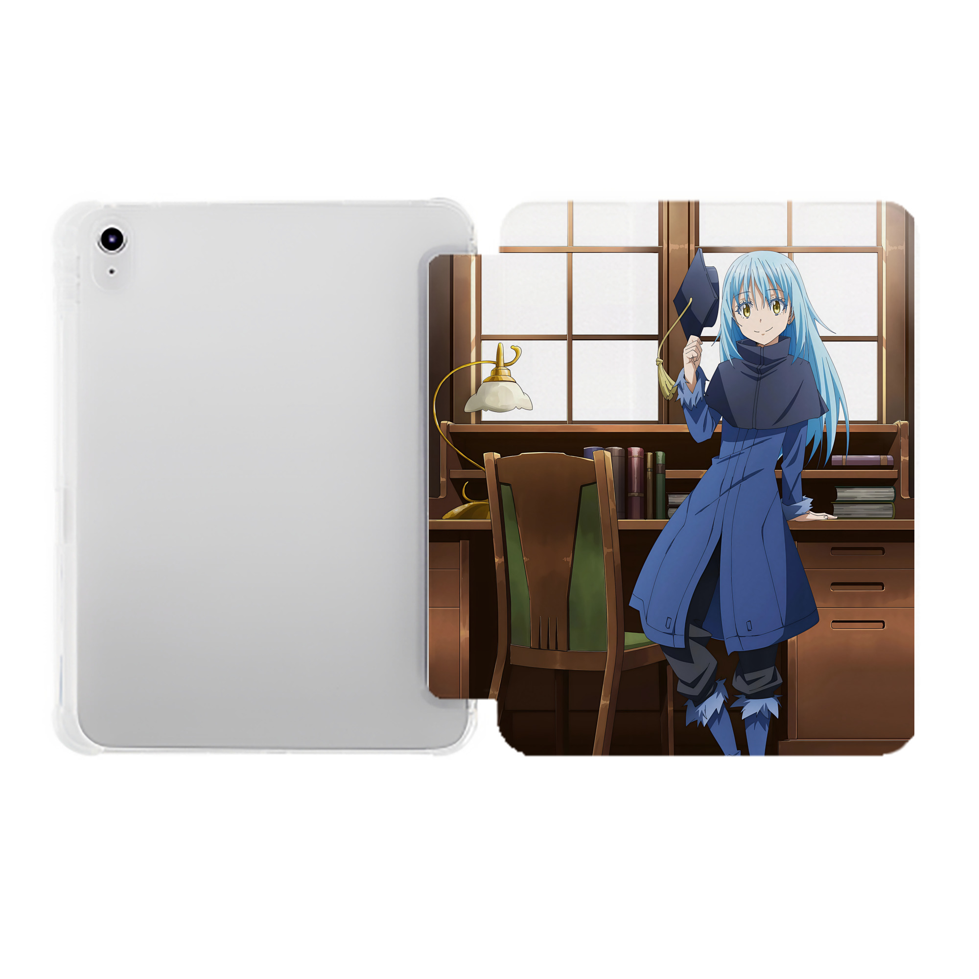 （画像用） 転スラ Regarding Reincarnated to Slime IPad ケース ペン収納付き 三つ折りスタンド PUレザー×シリコン 対応機種9.5/10.5/10.9インチ